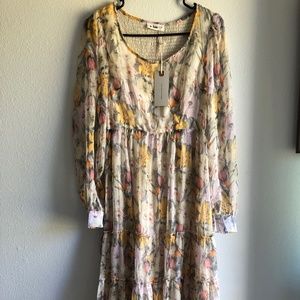 In Loom floral print maxi dress womens medium